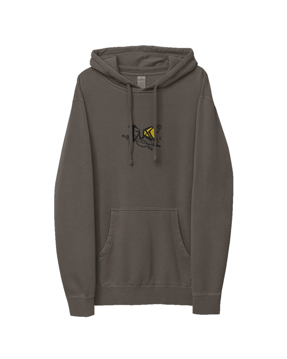 EMBROIDERED PIGMENT HOODIE EMBROIDERED PIGMENT HOODIE