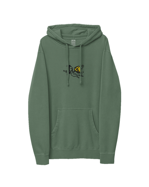 EMBROIDERED PIGMENT HOODIE